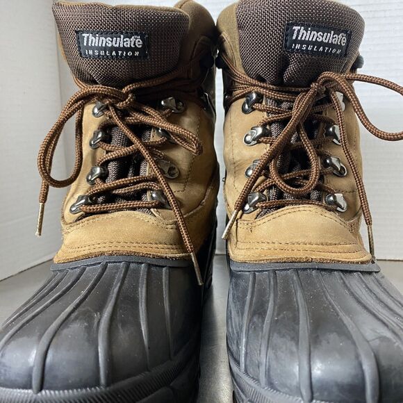 Lake N Trail Men\'s Size 10 Insulated Steel Shank Leather Waterproof Work Boots
